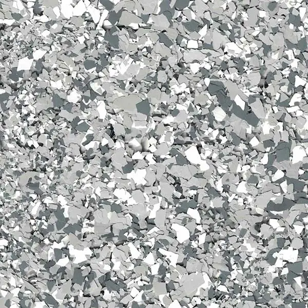A dense, abstract pattern of fragmented black and white pieces creating a chaotic yet uniform texture. No recognizable landmarks or objects visible.